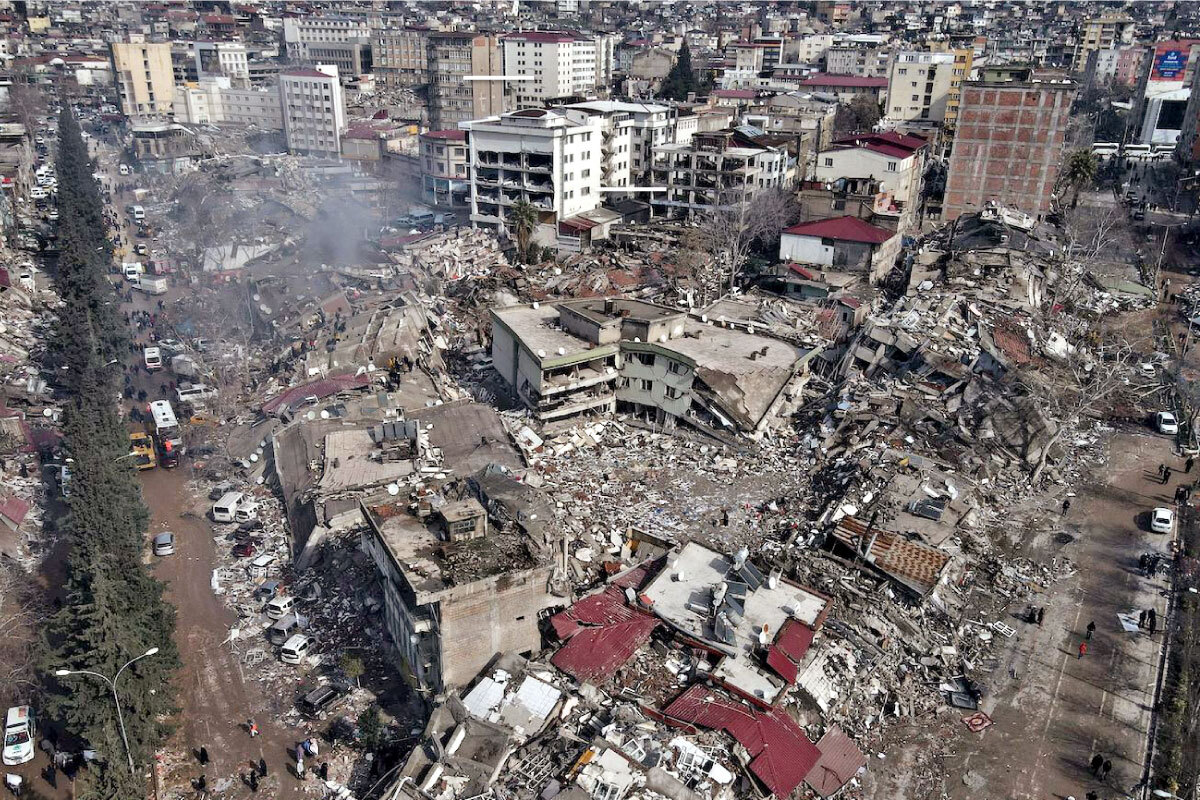 صورة لمدينة كهرمان مرعش في 7 شباط/فبراير 2023
